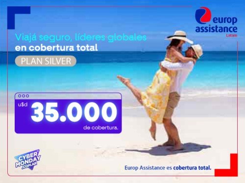 Asistencia al viajero por día USD 35.000 de cobertura