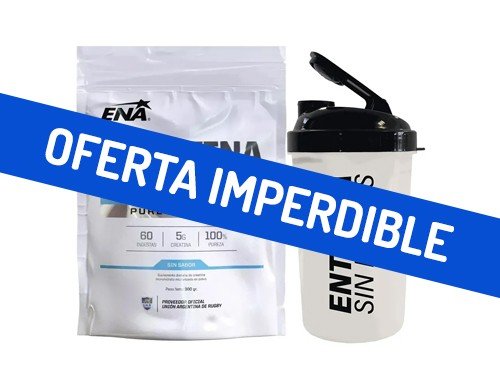 Combo Creatina Ena Neutro 300gr + Vaso Shaker