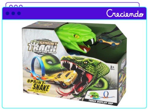 Pista Auto Mega Baby Sprint Track Snake Vuelta 360°