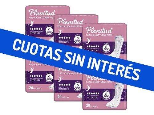 Toalla Nocturna Plenitud Femme 6 Packs de 20 unidades