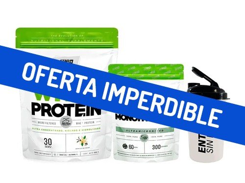 Combo Star Nutrition Whey Protein Vainilla 900gr + Creatina + Shaker