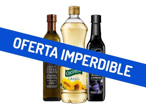 Combo Aceite de Girasol + Aceite de Oliva y Aceto Balsámico