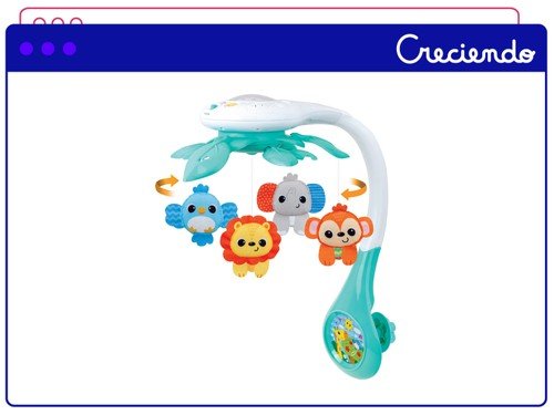 Móvil Proyector Musical Cuna Bebé Win Fun Con Luz Y Sonidos