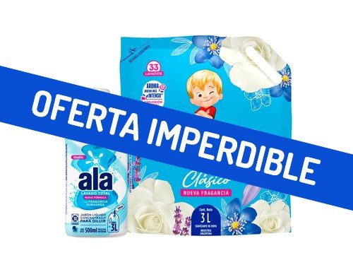 Combo Ala Jabón Liquido para Diluir 500ml + Vivere Clásico 3L