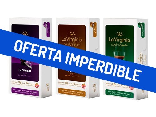 Combo Café La Virginia 10 capsulas x 3 unidades