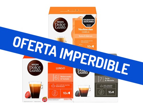 Combo Nescafe Dolce Gusto 10 capsulas 3 unidades