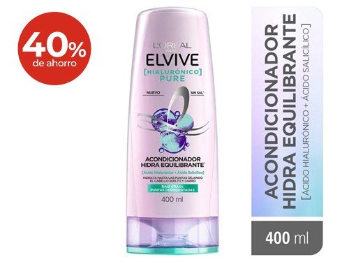 Acondicionador Elvive Hialuronico Pure 400 Ml.