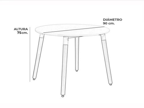 Juego De Mesa Eames 90x90 + 2 Sillas Master