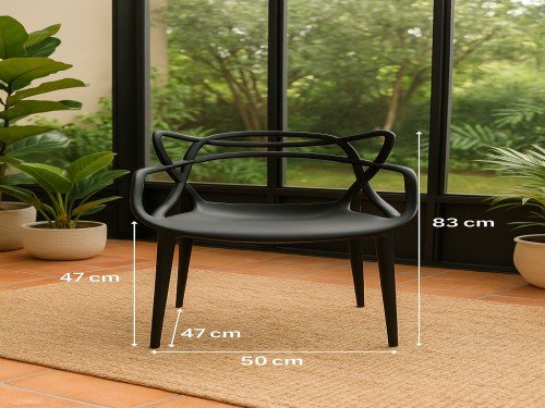 Juego De Mesa Eames 90x90 + 2 Sillas Master