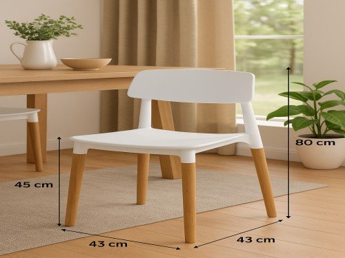 Juego De Comedor Mesa Eames 70x70 + 4 Sillas Milan