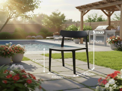 Silla Rio De Jardín/Comedor Apilable Plástica Exterior