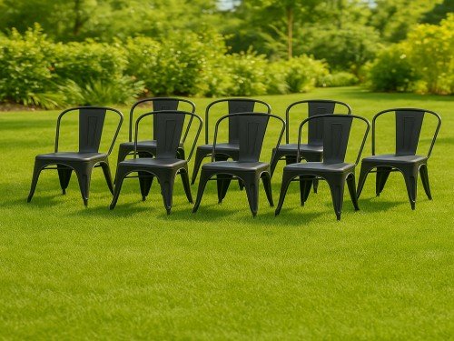 Silla Tolix Plástica Exterior Jardín Estilo Industrial