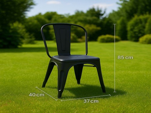 Silla Tolix Plástica Exterior Jardín Estilo Industrial