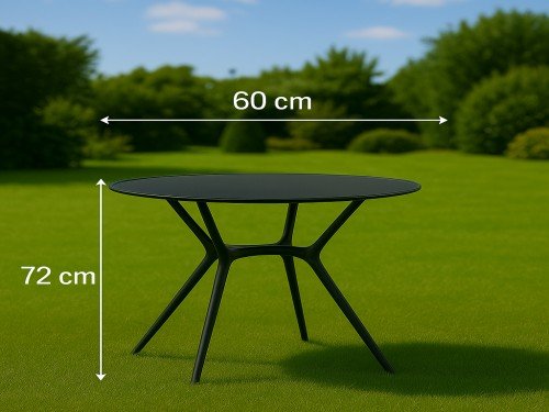 Mesa Roma Plástica Auxiliar Exterior Redonda Resistente