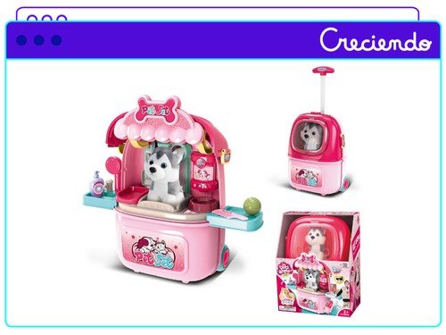 Set Veterinario Pet Set 2 En 1 Valija Con Perrito De Peluche