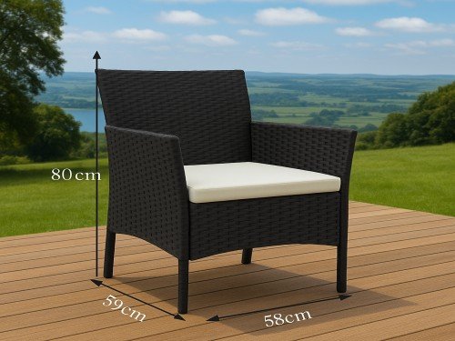 Set De Jardín Ollie Mesa + Sillones