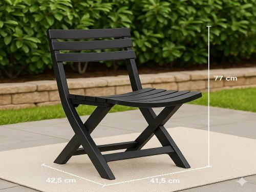 Set De Jardín Con Mesa Plegable Blanca Y Sillas Plegables