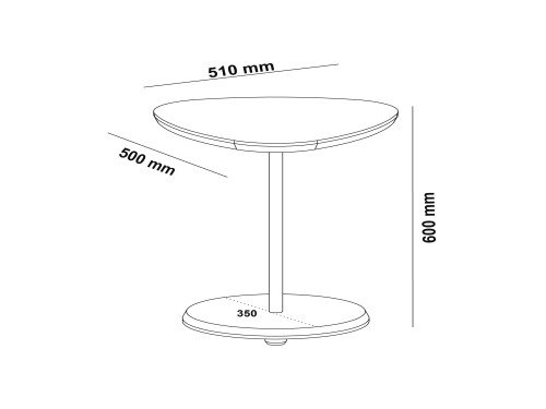 Mesa De Apoyo Moderna Bel Alta Redonda Minimalista