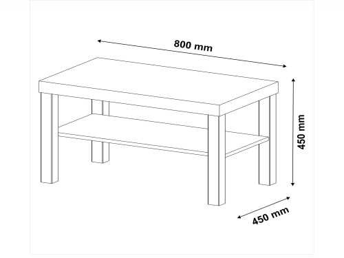 Mesa De Apoyo Up Con Estante Inferior Funcional