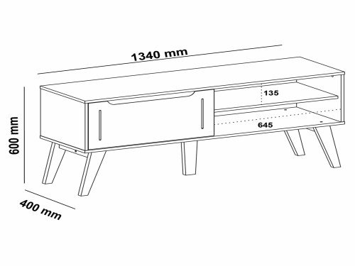 Rack De Tv Lotus Madera Moderna Escandinava