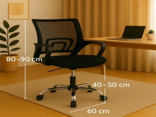 Silla Celta Neumático Para Oficina Giratoria Negro