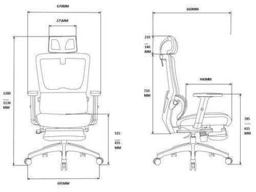 Silla Edison Con Apoya Pie Ergonómica Reclinable