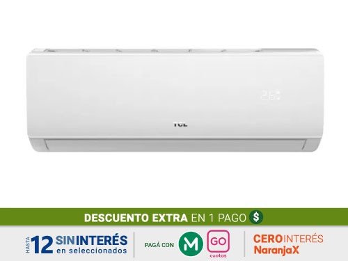Aire Acondicionado Split TCL TACA-3400FCSD Elite Frio/Calor 3400 Watts
