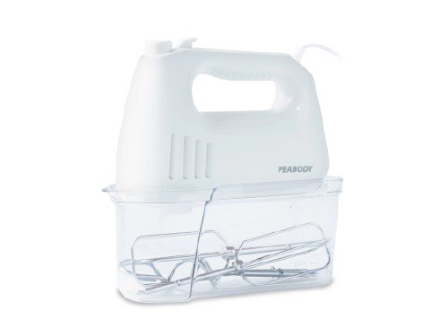 Batidora de Mano Blanca con Base Porta Accesorios 300W
