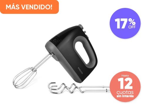 Batidora de Mano Philco 300W – 5 Velocidades + Turbo