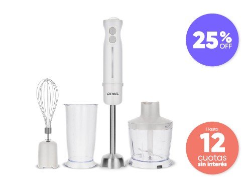 Licuadora de Mano Atma 3 en 1 – 600W – 2 Velocidades