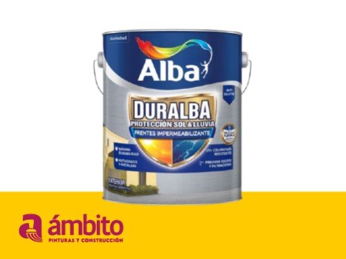 Pintura impermeabilizante para frentes blanco 1 litros Alba