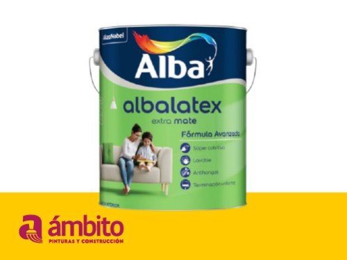 Pintura latex interior lavable mate 4 litros Alba