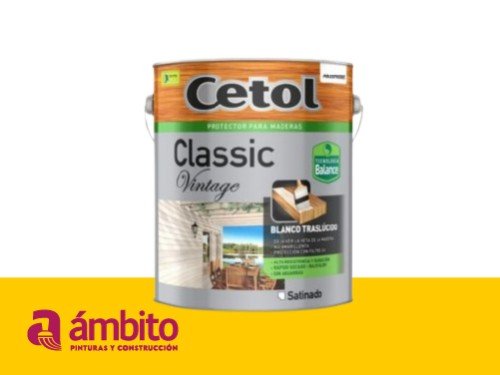 Pintura para madera Satinado Blanco 4 litros al agua Cetol