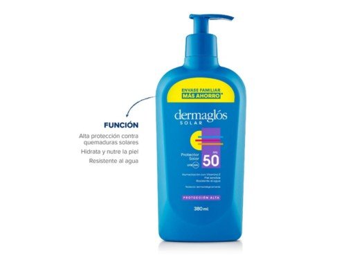 Protector Solar Emulsión Hidrata y Nutre FPS 50 380 ml DERMAGLÓS