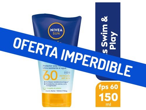 Protector Solar Nivea Swim & Play Kids FPS60 150ml