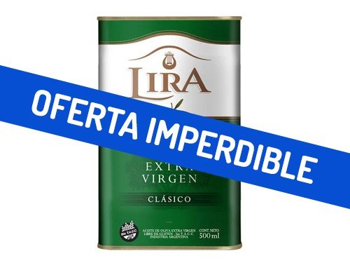 Aceite de Oliva Extra Virgen Lira Clásico Lata 500ml