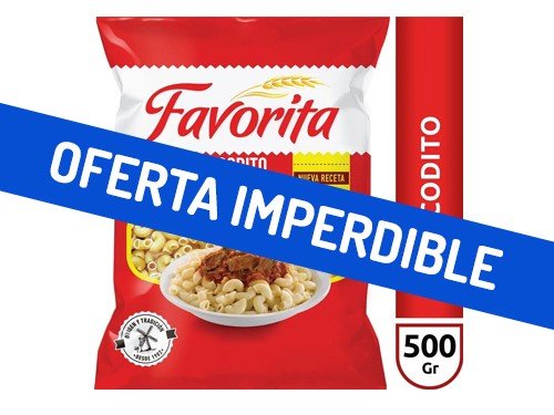 Fideos Codito Favorita 500gr