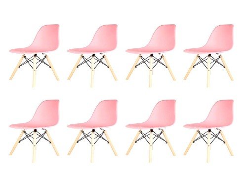 Silla Eames Rosa x8
