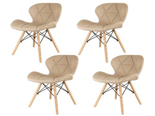 Silla Butterfly Marrón Claro x4