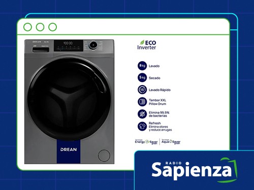 LAVASECARROPAS DREAN LSCDR0805SG0 8/5KG INVERTER GRIS