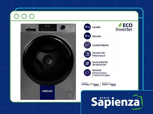 LAVASECARROPAS DREAN LSCDR1006SG0 10/6KG INVERTER GRIS