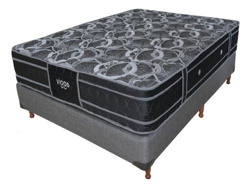 Sommier Viggo Esmeralda 140x190 Cm 130 Kg Alta Densidad Negro