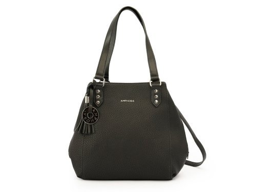 CARTERA TRES DIVISIONES MARU NEGRO MUJER AMPHORA