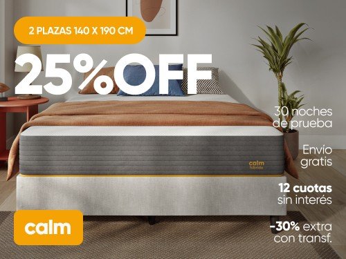 Colchón Calm Híbrido 2 plazas