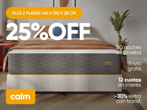 Colchón Calm Híbrido Plus 2 plazas