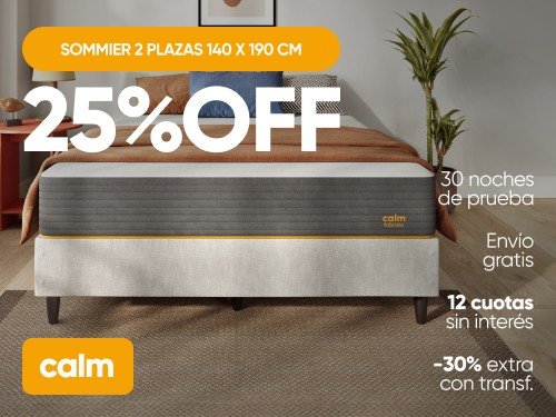 Sommier 2 Plazas 140x190 Calm