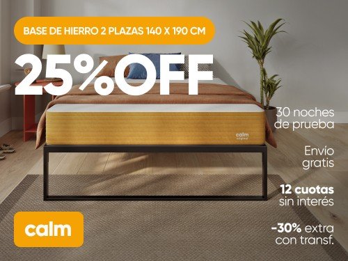 Base de cama 2 Plazas 140x190 Calm