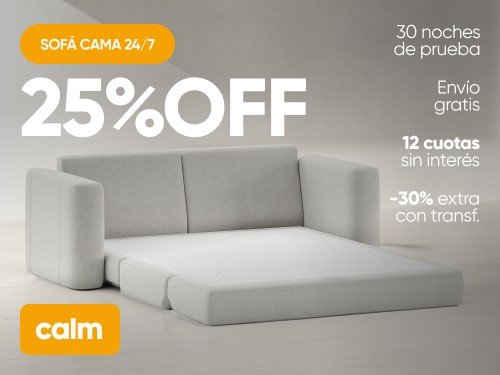 Sofá Cama 24/7 color Perla Calm