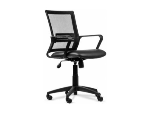 Silla Link Negra Ecocuero Negro