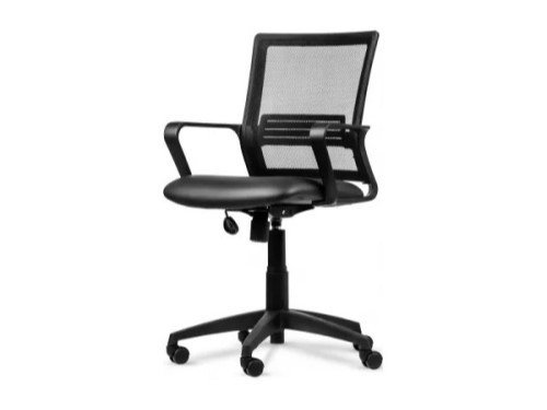 Silla Link Negra Ecocuero Negro